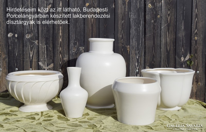 Ritka Budapesti Porcelángyár / Zsolnay / nagyméretű kaspó virágtartó