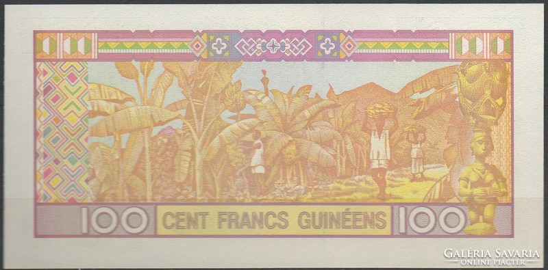 D - 080 -  Külföldi bankjegyek:  2012 Guinea 100 francs  UNC