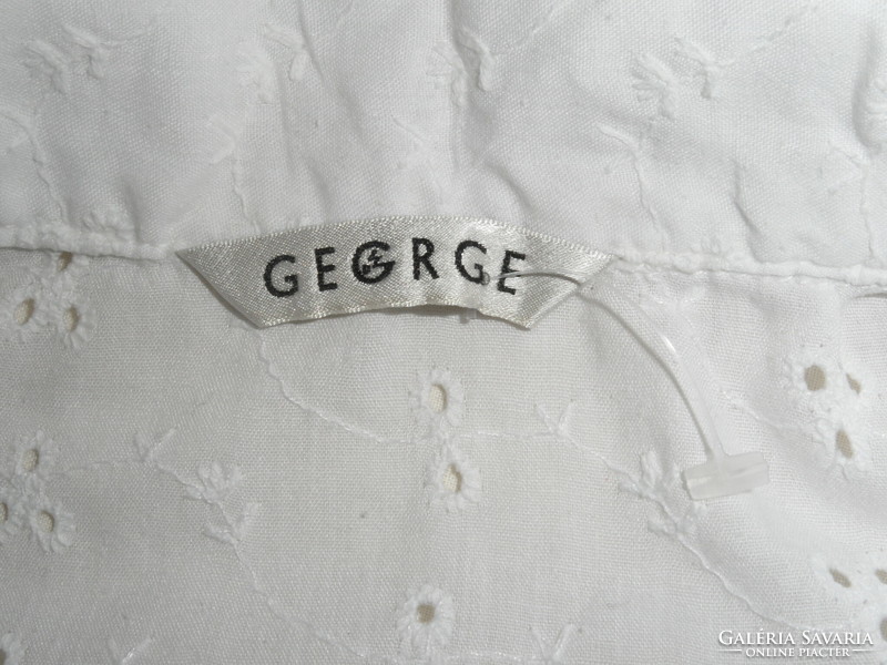 GEORGE fehér madeira női blúz, felső ( 44-es )