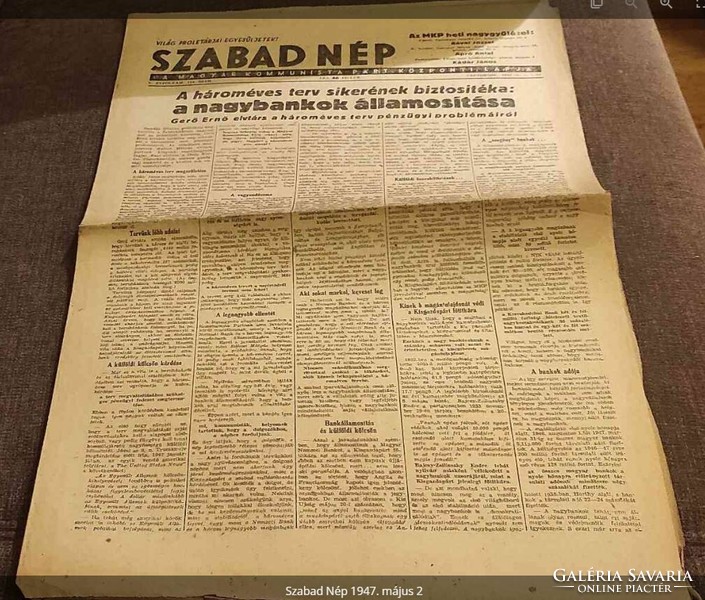 Szabad Nép 1947. május 2 ár 8000ft óbuda használt, a képeken látható állapotban több mint 30db