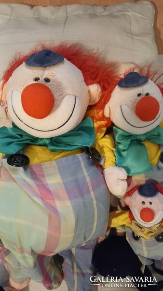 Nici Steinbeck clowns (rare three together), plush, toy