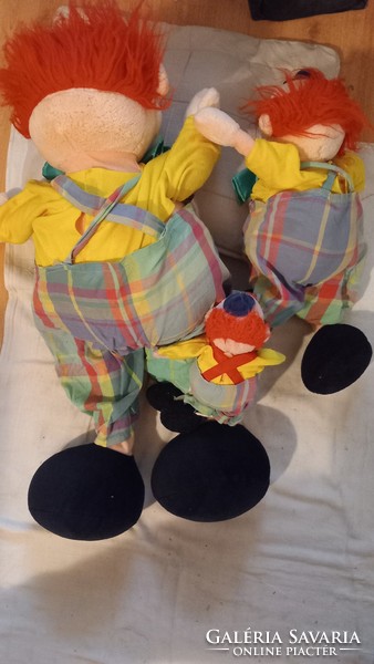 Nici Steinbeck clowns (rare three together), plush, toy