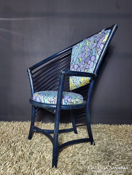Vintage, postmodern German rattan chair