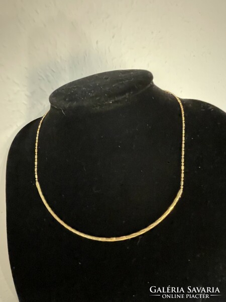 Thickly gold-plated, beautiful, modern, decorative necklace