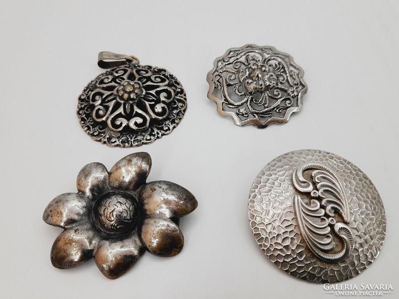 Old, retro brooches, pendants, 6 in one