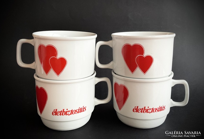 Zsolnay 4-piece showcase heart mug Heart Life Insurance