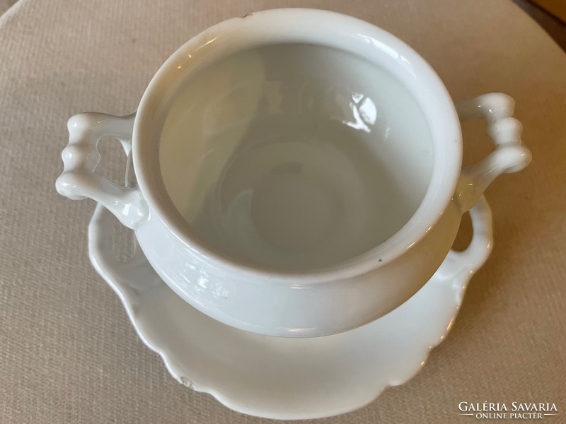 Vintage white porcelain sauce bowl