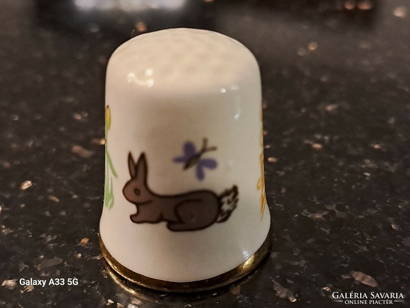Mason angol porcelán gyűszű boldog húsvéti ünnepeket nyuszis cukiság