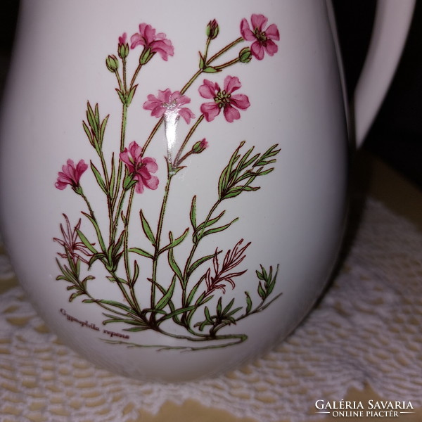 Deruta, Italian herbal botanical pitcher
