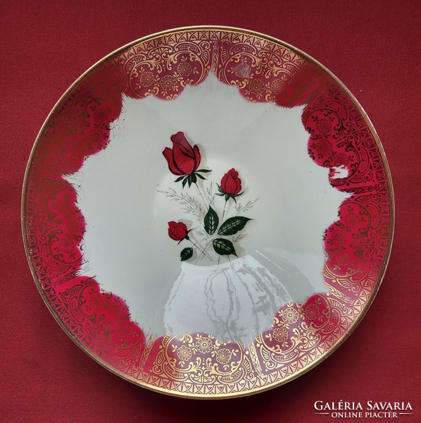 Z & co tirschenreuth bavaria German porcelain plate serving bowl with rose flower pattern deep plate