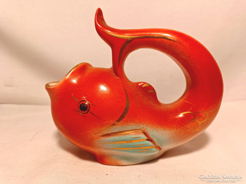 Ceramic cure glass in the shape of a fish