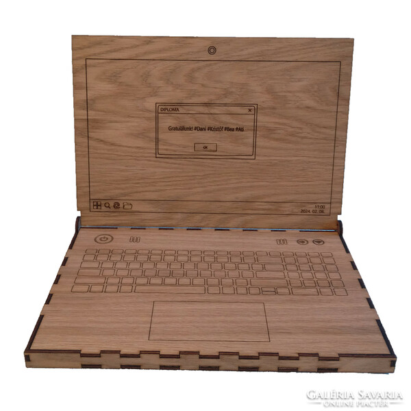 Wooden laptop