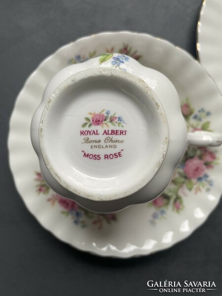 Wonderful royal albert moss rose English bone china tea breakfast set with forget-me-nots