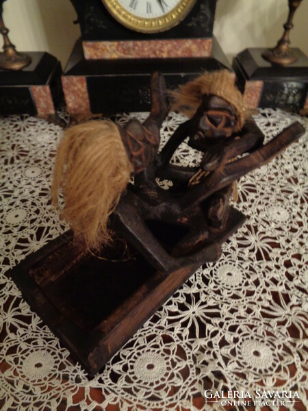 Vintage African tribal hand carving