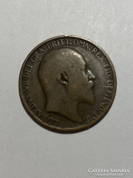 Fél Penny Anglia 1905 réz half penny Ritkaság!