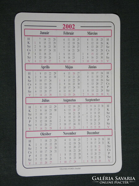 Card calendar, agfa, French photo shop, bonyhád, 2002, (6)