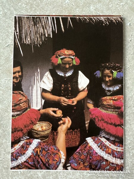 Folk costume postcards and 4 photographs