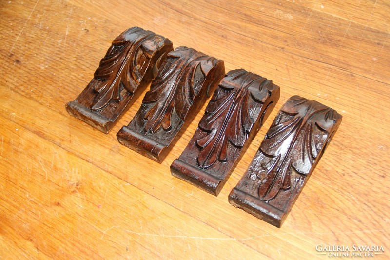 Tin German carving, carving, ornament 4 pcs. (13)