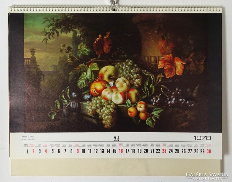 1Q306 Jakab Bogdány: calendar 1978 38 x 47 cm