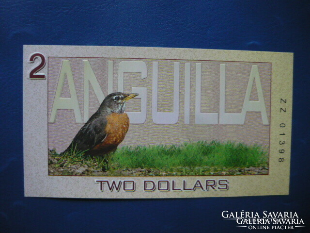 Anguilla island $2 2019 bird! Elizabeth II! Ouch! Rare fantasy paper money!