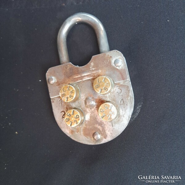 Antique padlock with number lock