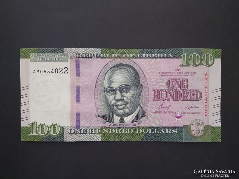 Libéria 100 Dollars 2022 Unc