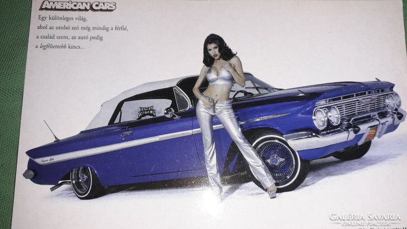 Antique American postcard reprints chevrolet cars pin-up girls 2 in one according to the pictures