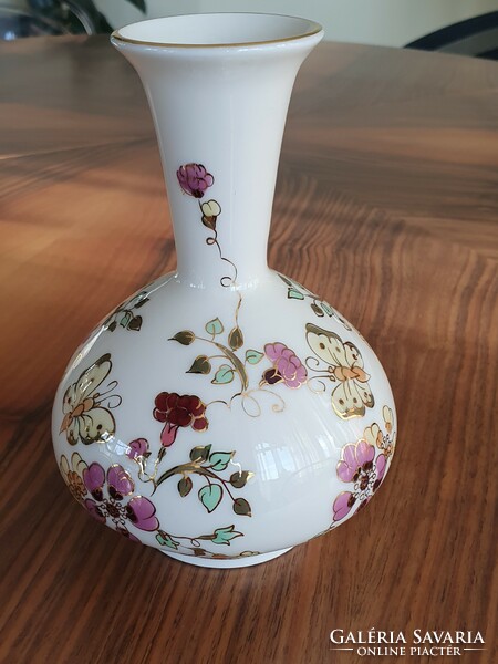 Zsolnay butterfly small vase hand painted 16 x 12 cm unused