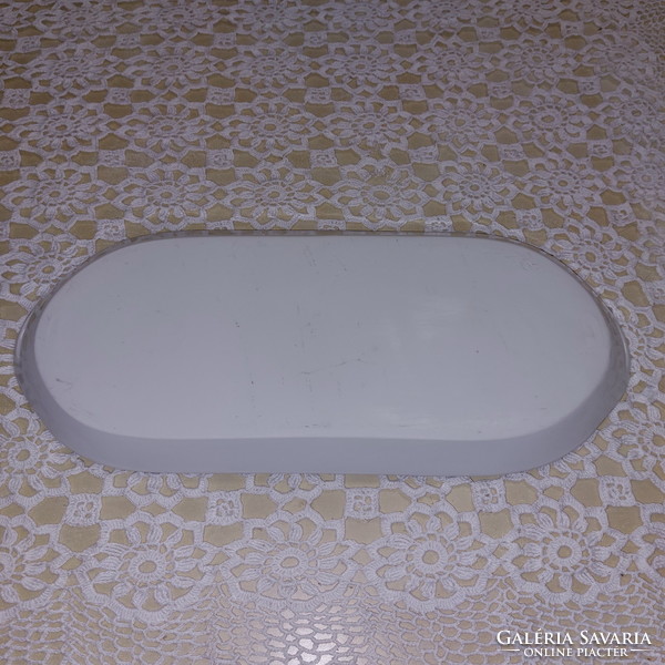 White porcelain, patterned edge, beautiful tray, offering