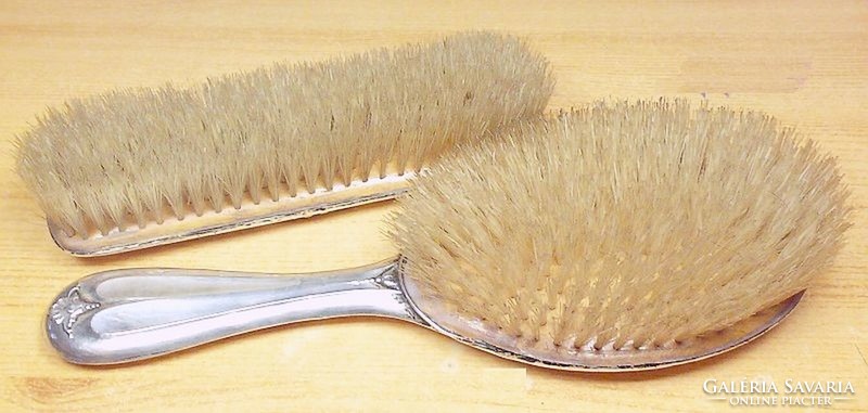 Pair of antique Victorian style silverware clothes brushes. Immaculate condition with signature