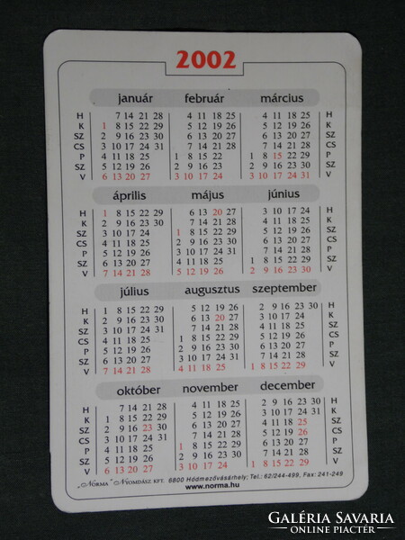 Card calendar, Avanti petrol station, Béla Zzadányi, Hódmezővásárhely, 2002, (6)