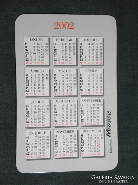 Card calendar, festive, erika real estate office, Pécs, 2002, (6)