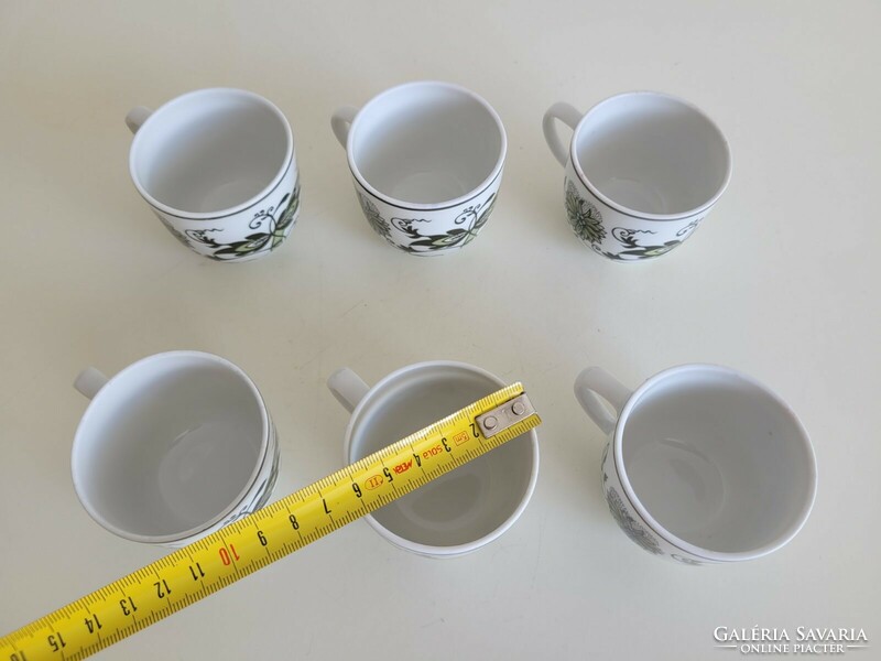 Régi Hollóházi porcelán kávés csésze 6 db