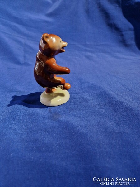 Drasche porcelán  táncoló mackó, medve nipp figura