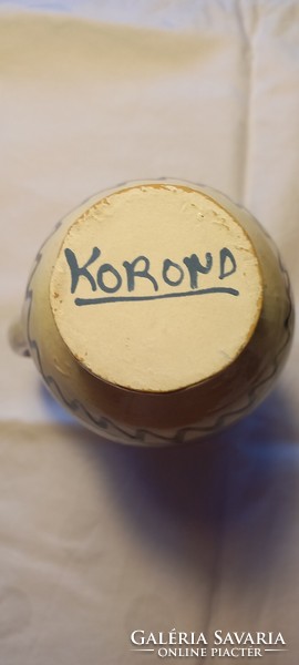 Korondi ceramic goblet, spout with handle