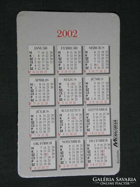 Card calendar, kiss et sata kft. Pécs automotive tire service, 2002, (6)