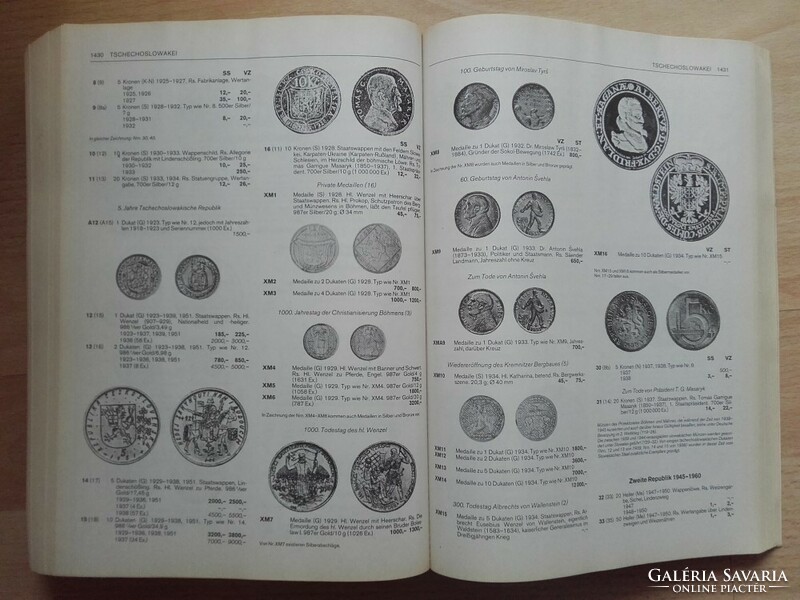 Weltmünzkatalog - a világ összes érméje katalógus 1900-1998-ig, fotók, árak, anyag, stb...