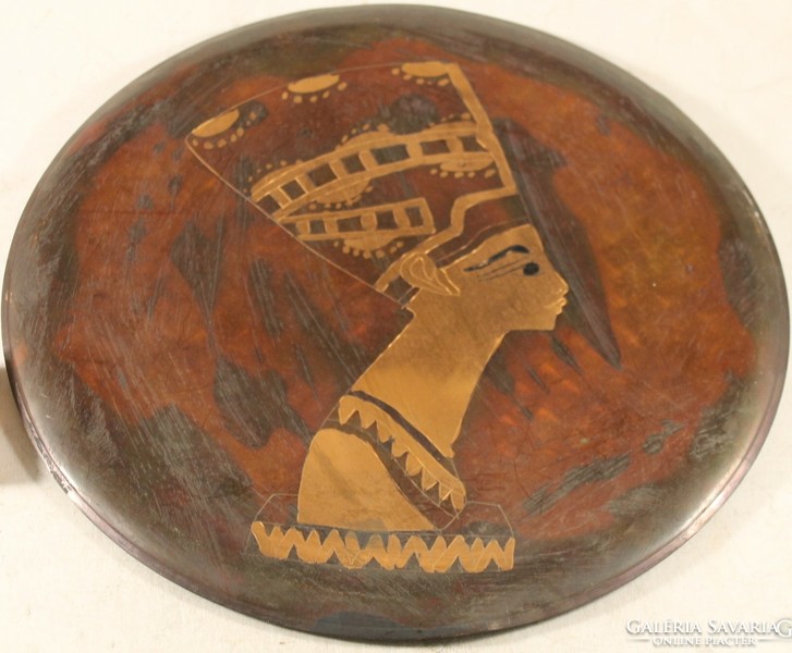 Antique copper pharaoh wall plate - copper wall plate