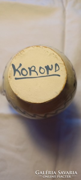 Korondi ceramic goblet, spout with handle