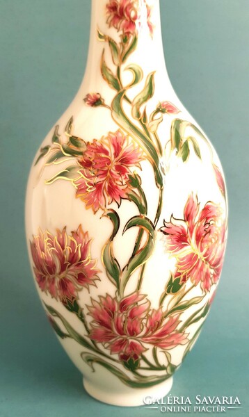 Beautiful Zsolnay orchid pattern vase 26.5cm