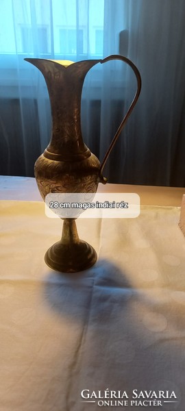 Indiai réz karaffa egykaros váza, kiöntő