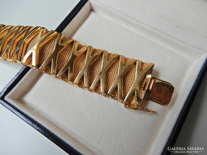 Old German Henkel & Grosse massive gold-plated bracelet