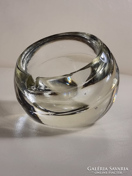 Mcm viking glass orb ashtray rare collector's item