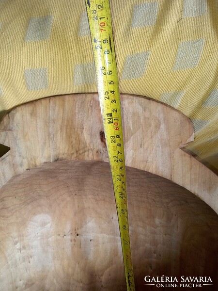 2 db vájt faragott fa tál teknő egyben 65 és 75 cm hosszúak
