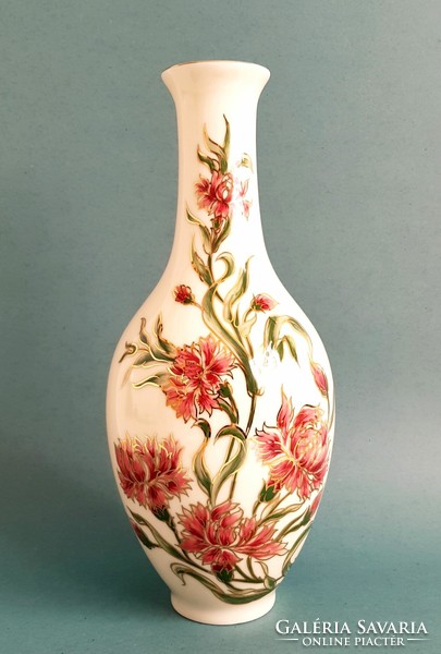 Beautiful Zsolnay orchid pattern vase 26.5cm