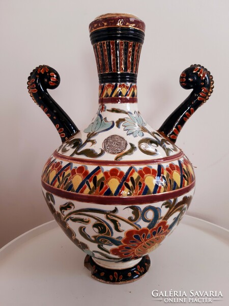 Vase with handles by Ignác Fischer (1840-1906) from around 1880