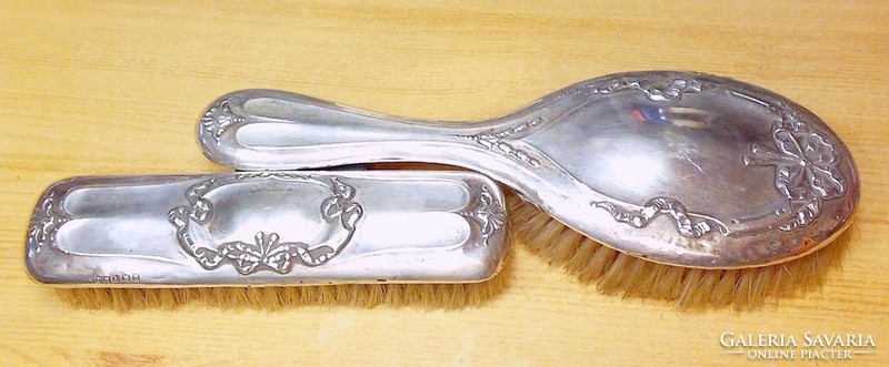 Pair of antique Victorian style silverware clothes brushes. Immaculate condition with signature