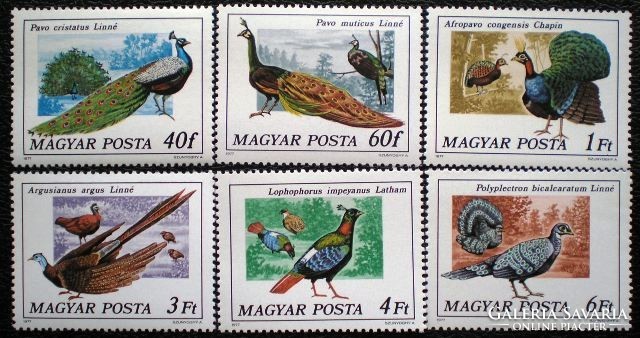 S3176-81 / 1977 Pávák bélyegsor postatiszta