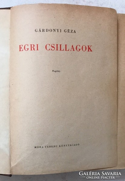 Gárdonyi géza: stars of Eger
