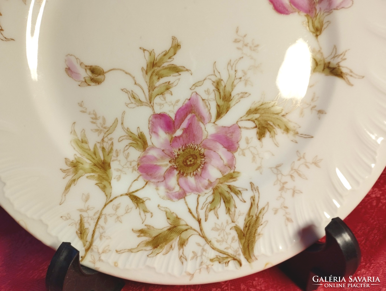 Gyönyörű antik porcelán süteményes tányér, dísztányér